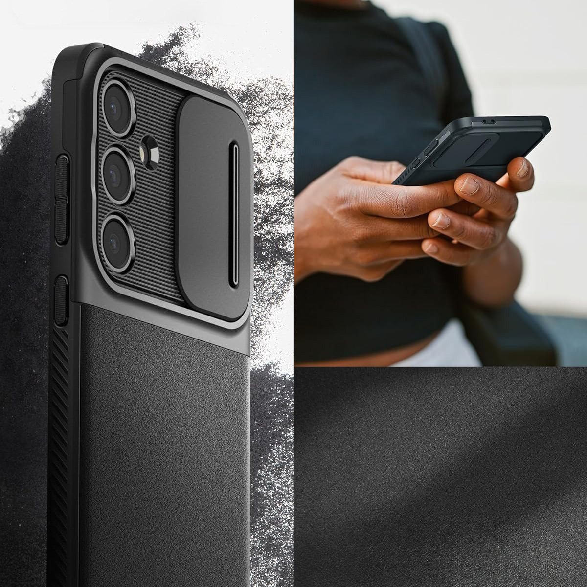 Etui z osłoną obiektywów Spigen Optik Armor do Galaxy S24 FE, czarne